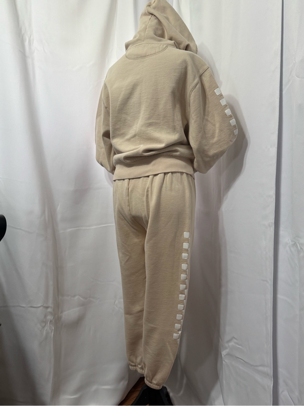 Vans Versa Tonal Checkerboard Hoodie Jogger Set Skater Sandcore Streetwear XS/S - Picture 3 of 14